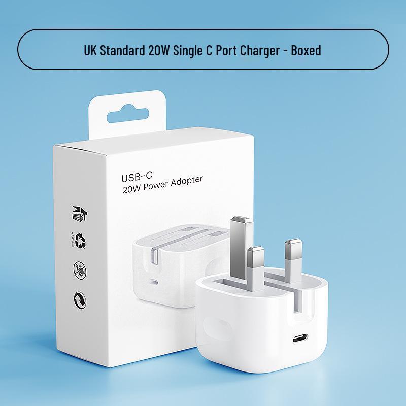 UKCA Certified PD20W UK Charger for Apple 16 with Fast Charging Type-C Cable