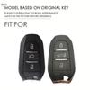 Silicone Carbon Fiber Print Car Key Case Cover For Peugeot 208 2008 308 3008 508 408 307 4008 Citroen C3 C4 C5 C6 C8 Keychain