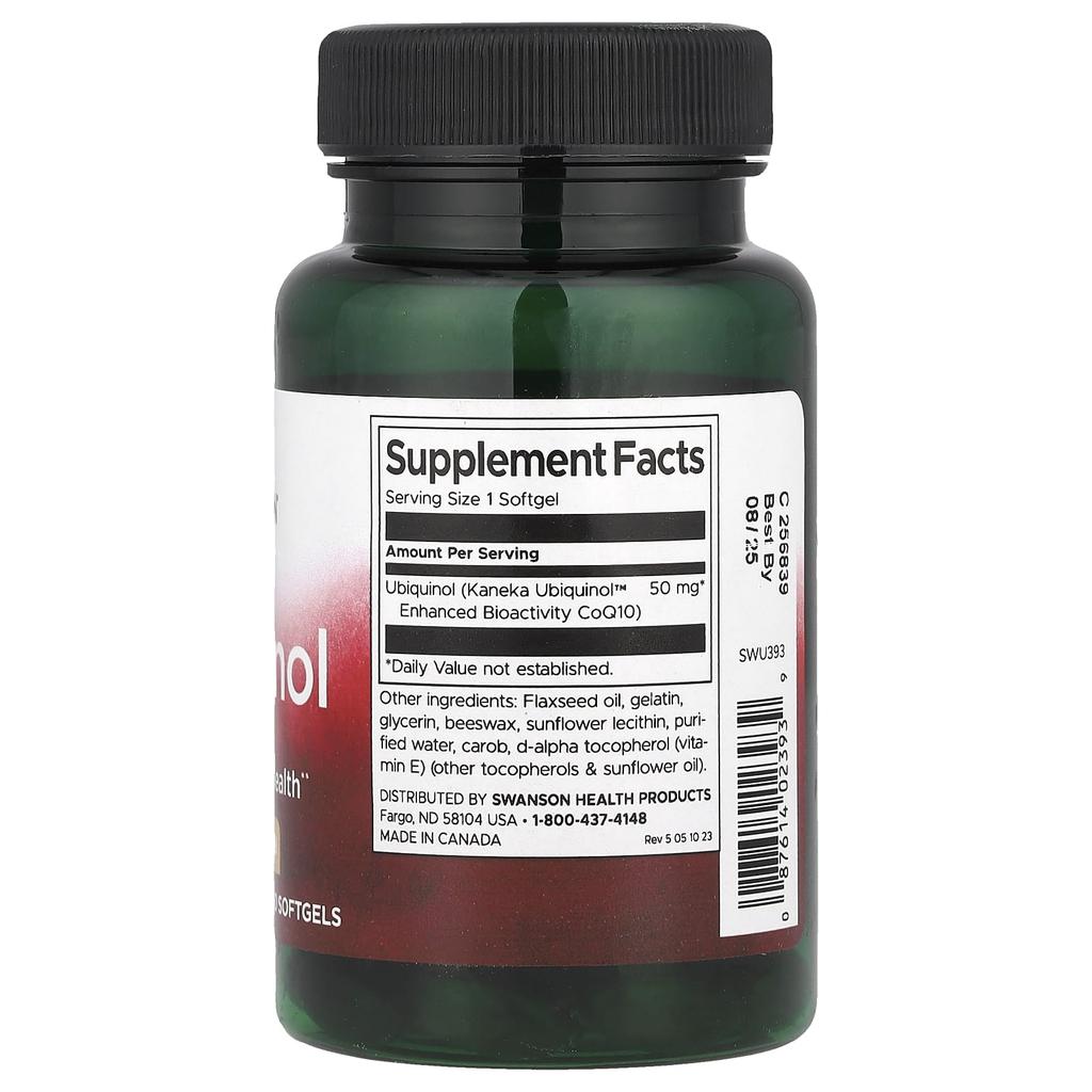 Ubiquinol, 50 Mg, 60 Softgels
