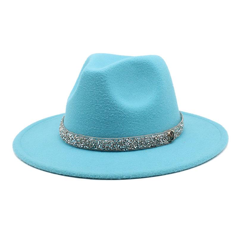 Spring And Autumn Simple Temperament Fairy Hat Woolen Hat Women'S Concave Travel Felt Top Hat