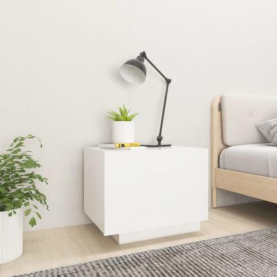 Nightstand White 100 X 35 X 40 Cm Engineered Wood