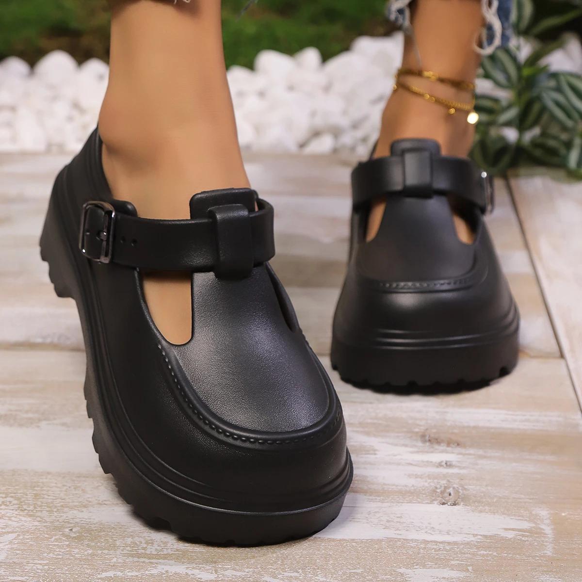 

2025 Woman Slippers Summer Outwear Trendy and Fashionable Beach Shoes Comfortable and Non Slip Two Wearing Sandals 40-41 чёрный