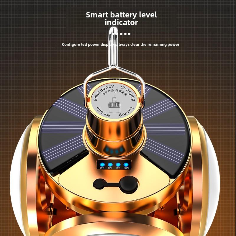Solar Folding Tent Power Outage Emergency Lighting Outdoor Camping Super Bright LED Chandelier