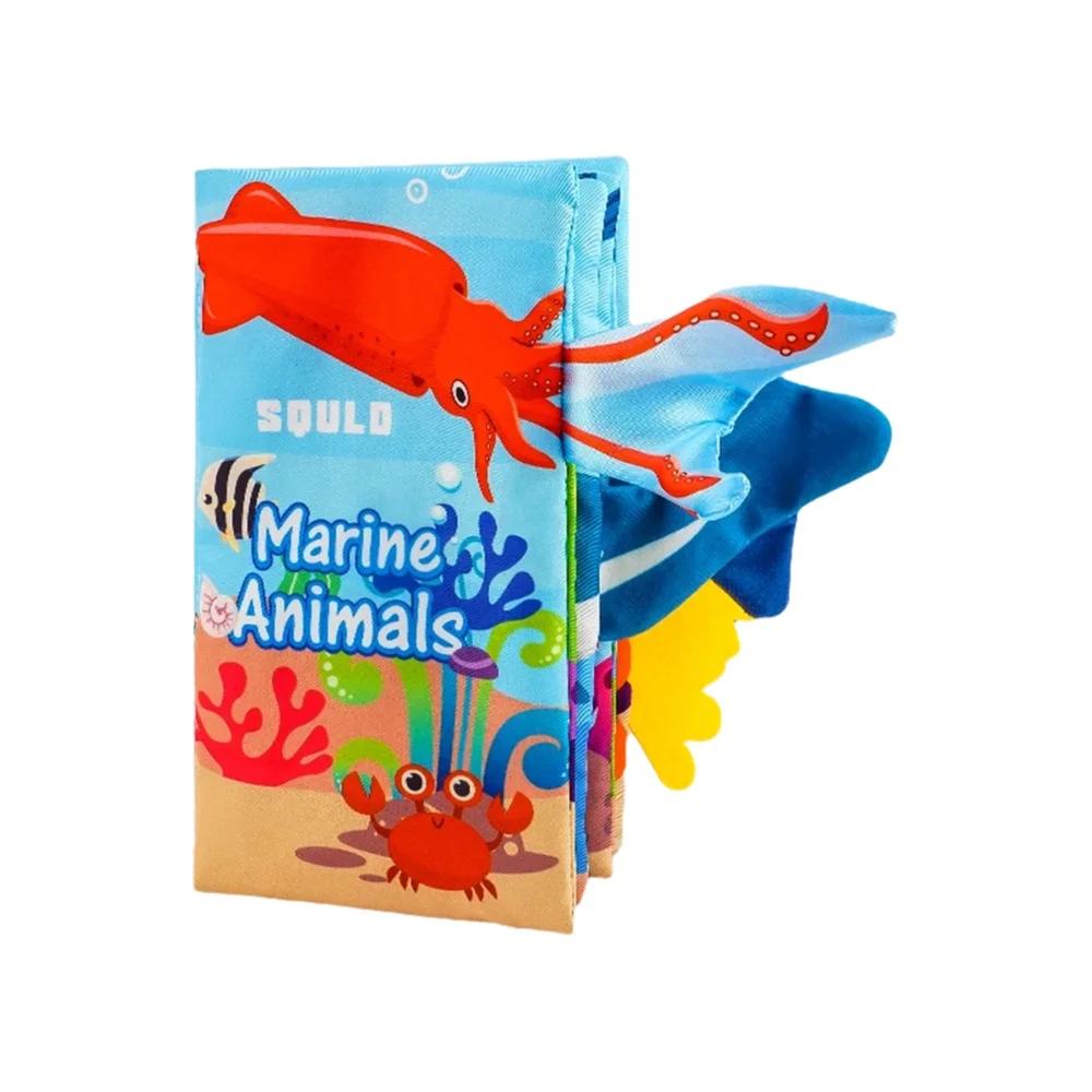 

Latest Visual Colorful Tail Cloth Book Infant Indestructible Cloth Book Chewable 3D Book Toy great for daily use