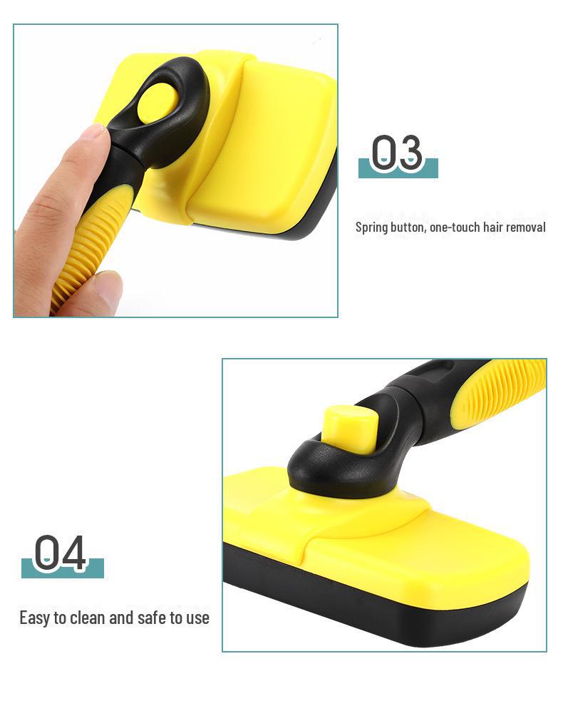Stainless Steel Needle Pet Self-Cleaning Hair Removal Comb