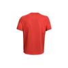 Under Armour Logo Print Solid Color Running Crew Neck Short Sleeve T-Shirt Men Tops Orange 1361928-860
