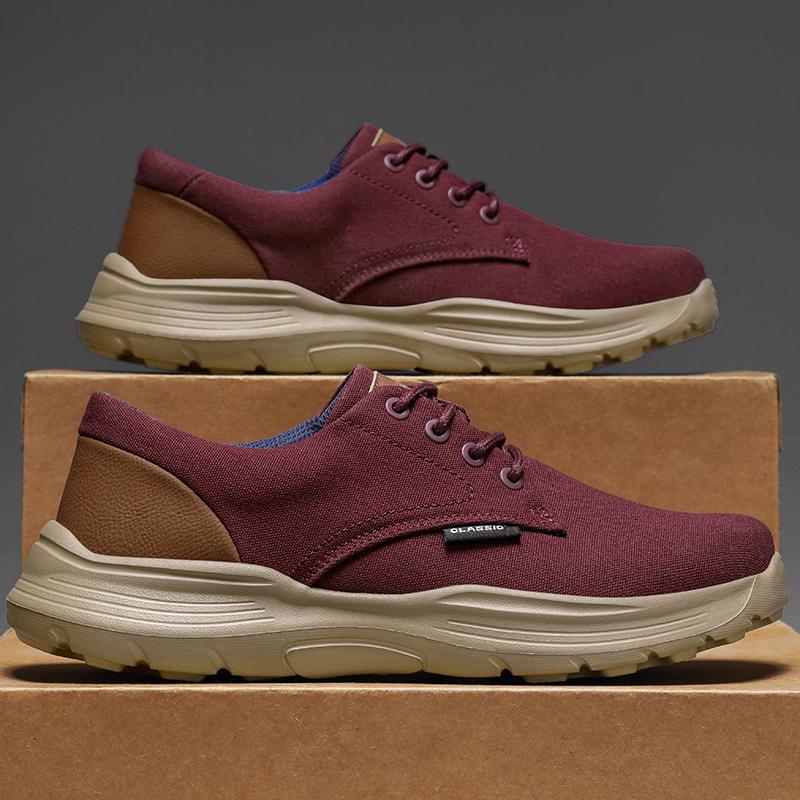 Autumn Canvas Shoes Sneakers For Men Light Breathable Men'S Outdoor Shoes Slip-On Comfortable Male Shoes Loafers Casual Walking