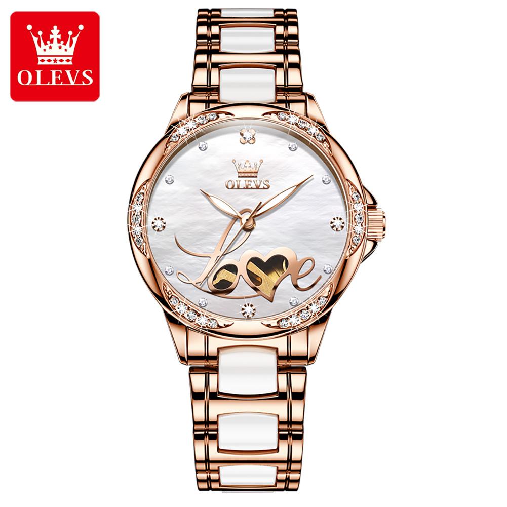 OLEVS Brand Steel Strip Luminous Waterproof Fully Automatic Mechanical Watch for Women 6613