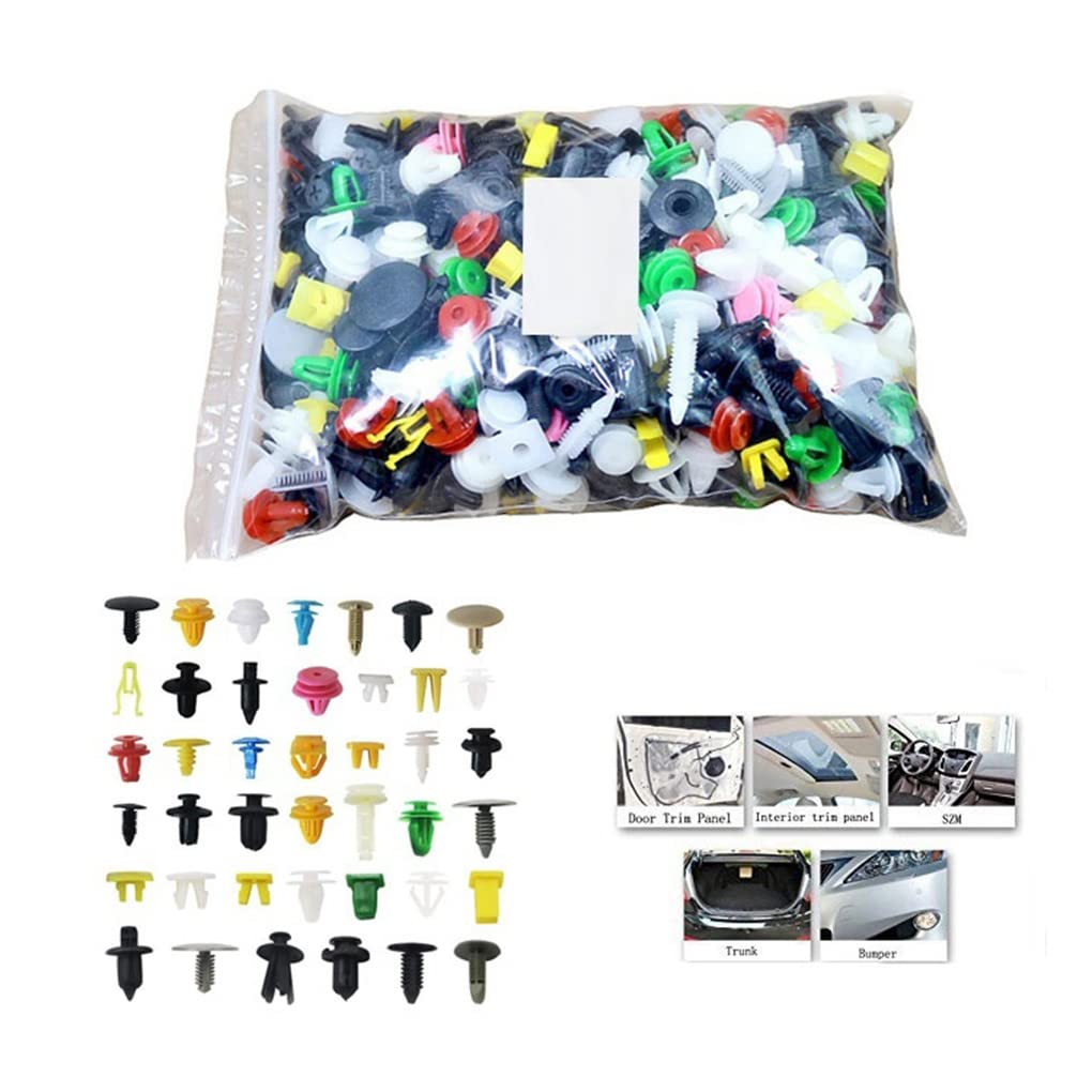 Generic 50pcs Car Trim Rivets Dashboard Push Pin Bumper Clip Car RV Truck Boat Replacement Maintenance Kit Color Random