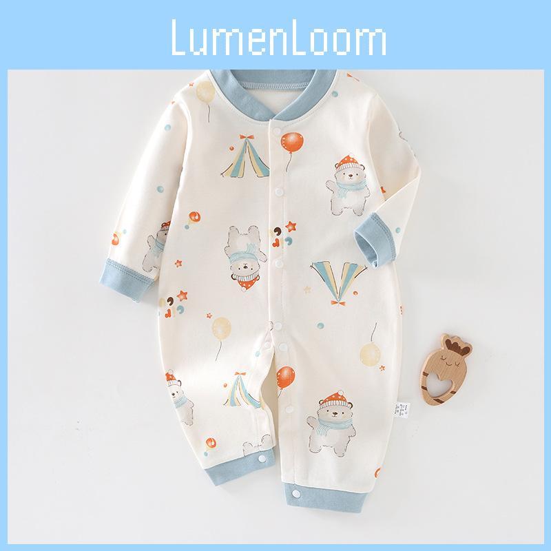 Tuta da Neonato in Cotone a Manica Lunga con Stampe Carine a Cartoni Animati per Neonato e Lattante