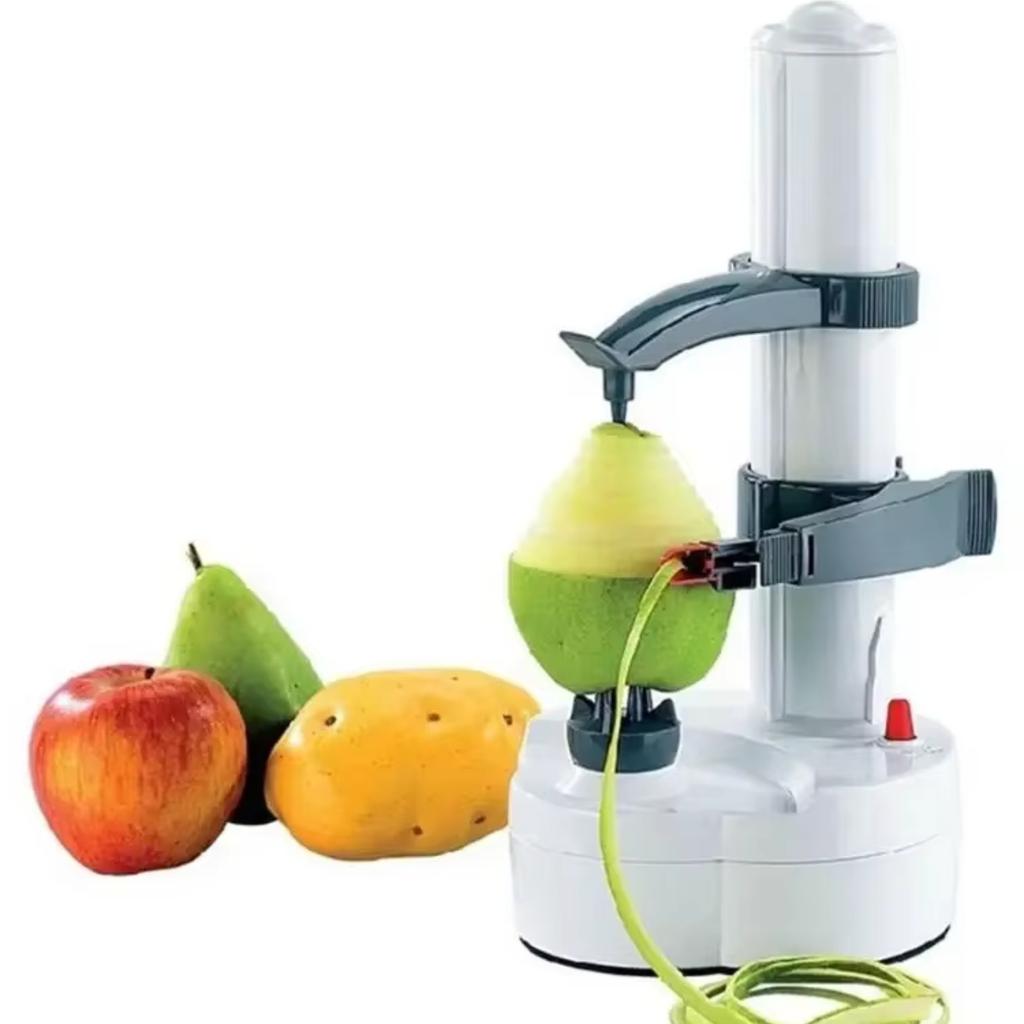 Houselin Electric Potato Peeler, Multifunction Electric Fruit Apple Peeler Machine Automatic Rotating,Kitchen Peeling Tool Black