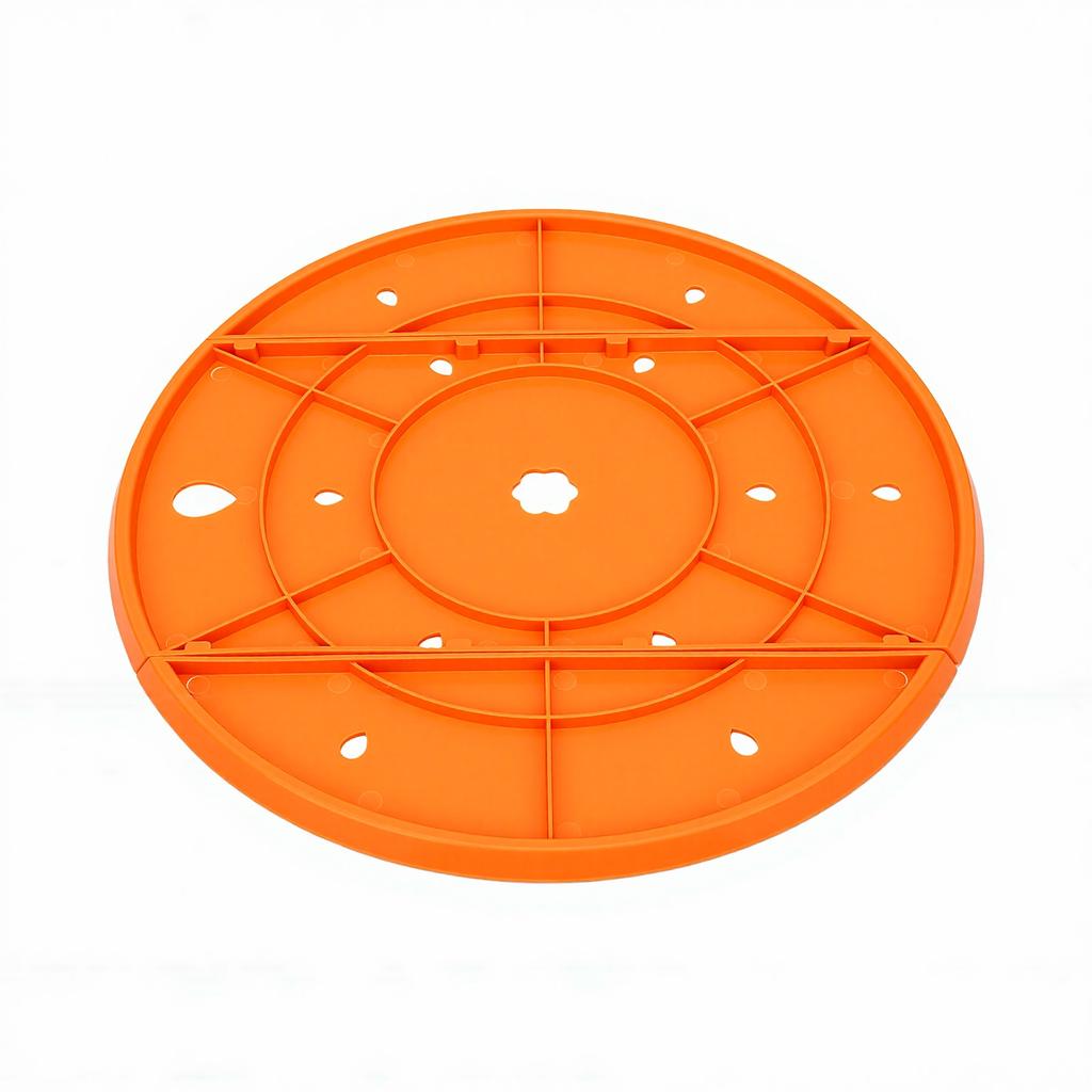 2PCS Round Planter Insert 13 Inch Plastic Plant Pot Filler Insert with Drainage Holes for Gardening Orange