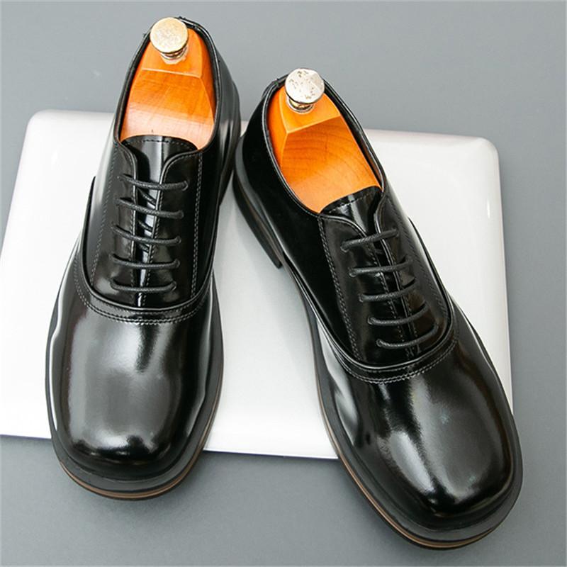 

Новое поступление Британские ретро Черные Коричневые Оксфорды с увеличением роста Для мужчин Дизайнерская Формальная Свадебная обувь для выпускного вечера 38