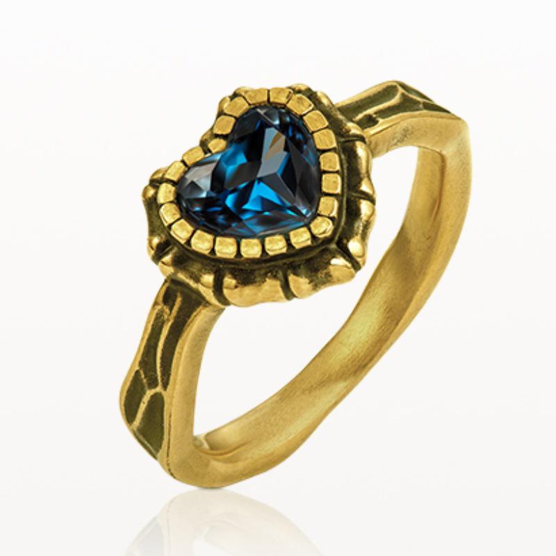 Yin Taifei Ретро Атлантида Сердце Океана Антикварное Позолоченное Кольцо для Мужчин и Женщин Adjustable