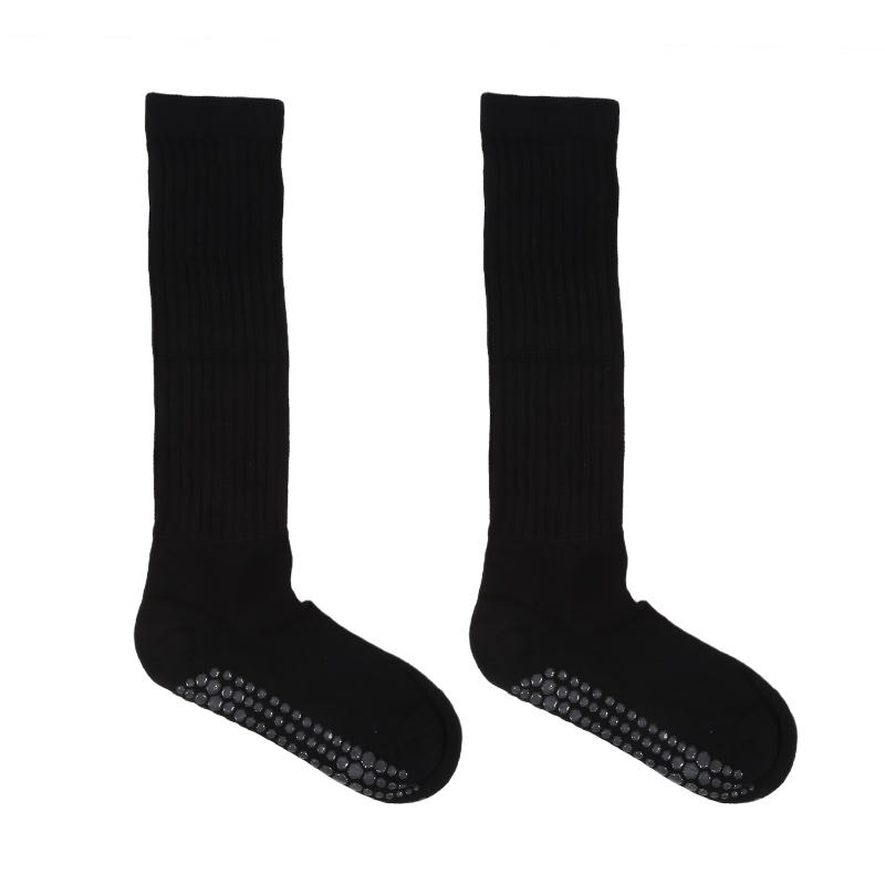 1Pair Women Yoga Pilates Socks with Grips Non Slip Sports Indoor Fitness Socks Professional Calf Socks for Ballet Dance