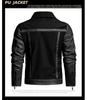 Men's Retro PU Leather Motorcycle Jacket - Autumn/Winter Patchwork Style