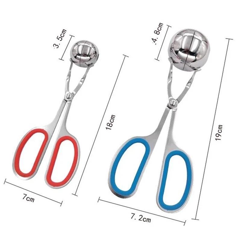 Meat Ball Maker Tool Stainless Steel Clip Round Rice Ball Shaper Spoon Stuffed Kitchen Gadget Meatball Making Mold Non Stick
