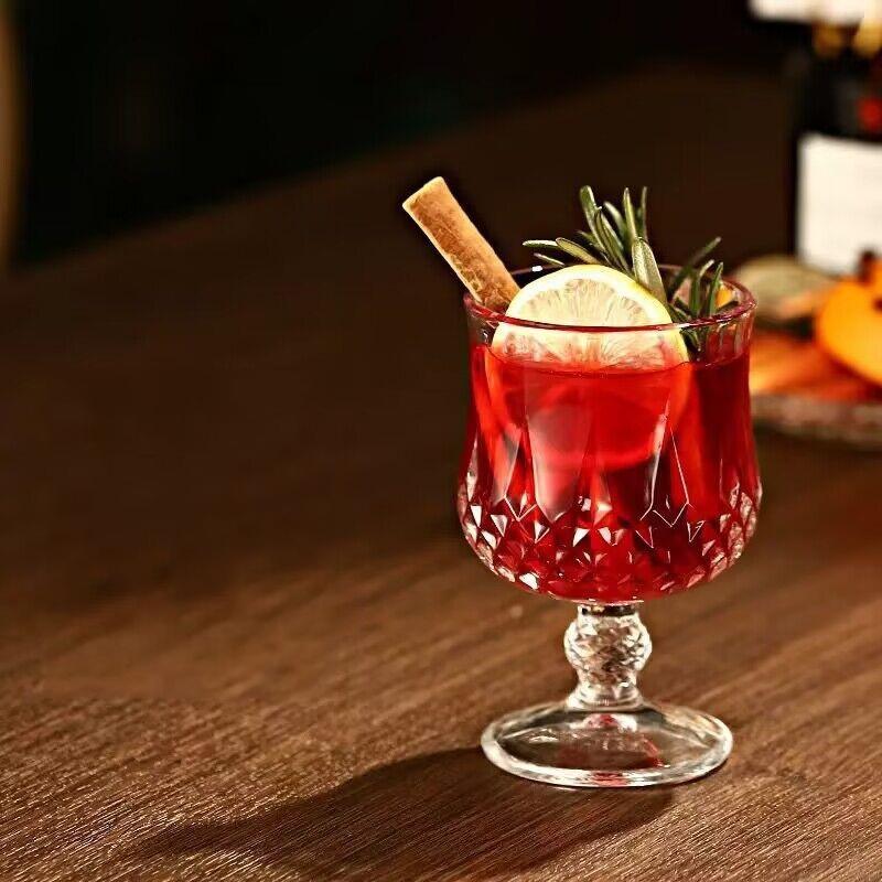 Vintage Crystal Glass Spirits Goblet Cup Cocktail Goblet Engraved Wine Glass Whisky Cups Juice Cup Beer Mug Home Bar Drinkware