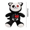 25cm/9.84in Halloween Horrific Zombie and Skeleton Cat Plush Toys Movie Stuffed Animals Toys for Kids Halloween Room Decoration