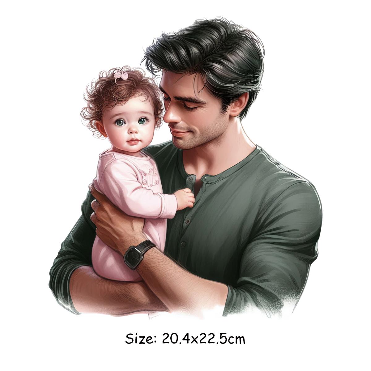 

Наклейки для глажки Easy Print Day With Baby Diy Футболка Наклейки для одежды Термопресс Аппликации Parches Ropa Hoodies Термонашивка