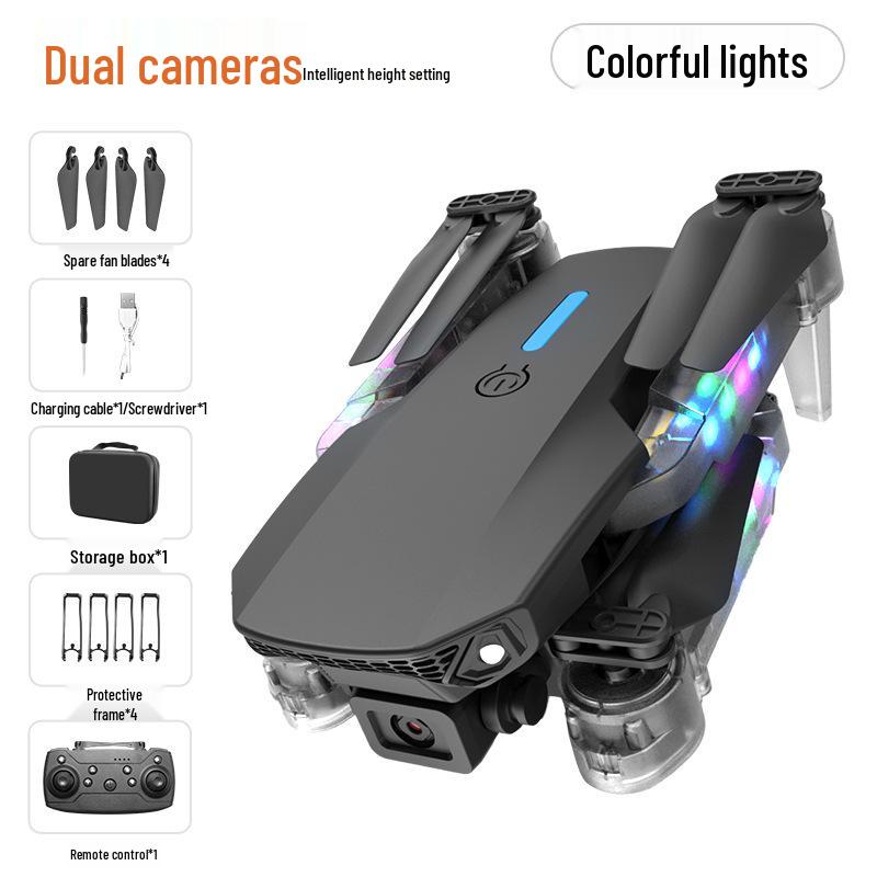 E88D Foldable Drone with Lights & Remote Control - E99D Kids' Aerial Photography Toy Aircraft