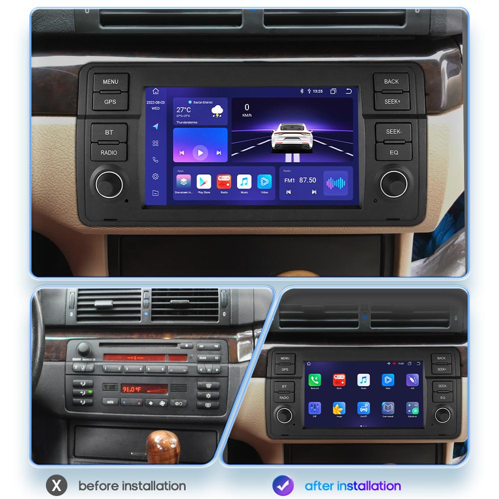 Hizpo 7 Inch 8G 128G AI Voice 2Din Android Auto Radio for BMW 3 E46 M3 318 320 325 330 335 Carplay 4G NET Car Multimedia GPS Intelligent Auto radio