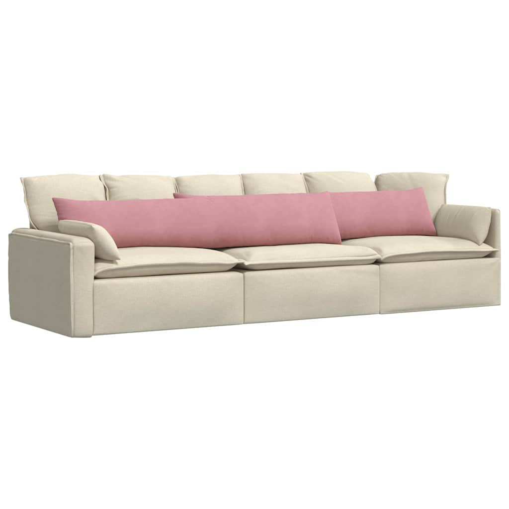 Sofa Cushions 2 Pieces Pink 200 X 40 Cm Cord Fabric
