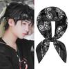 Luxury White Silk Hair Square Scarf Women Satin Neck Tie Hand Wrist Foulard Summer Print Shawl Wraps Head Kerchief Hijab Bandana