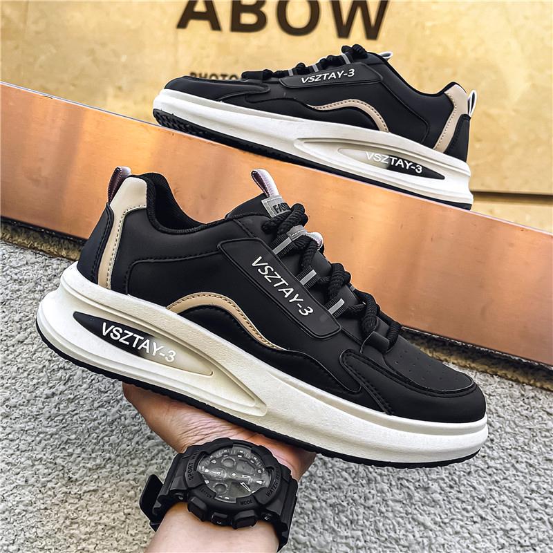 

Мужская обувь весна и осень 2025 года, новая корейская версия молодежной спортивной и любительской беговой обуви с толстой подошвой, повышающей устойчивость к скольжению 44