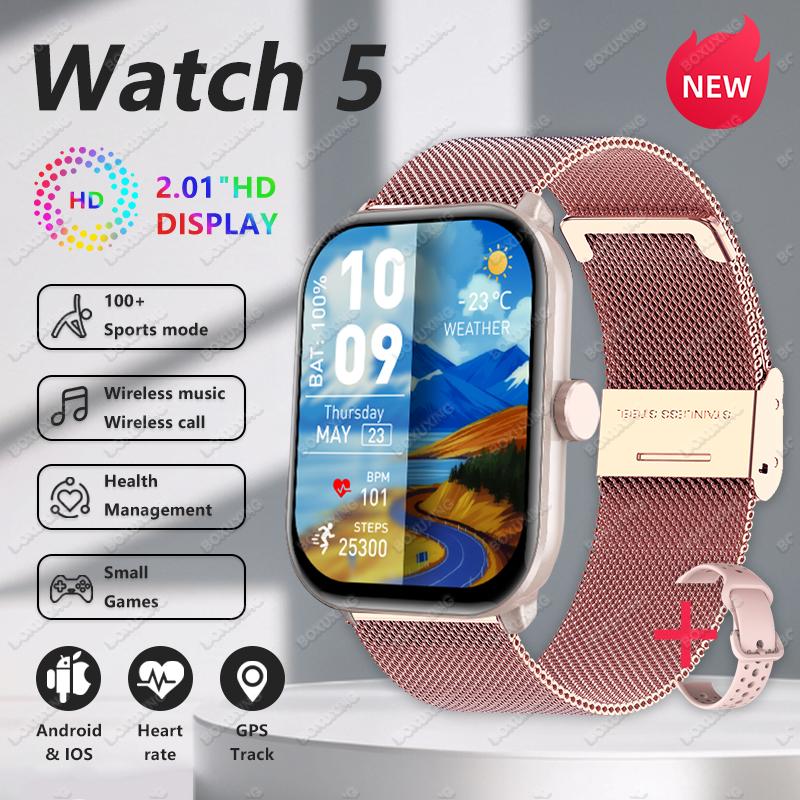 New GPS Track Smart Watch 2.01 Inch Ultra HD  Screen Movement Run Track Heart Rate Monitor Bluetooth Call Smartwatch