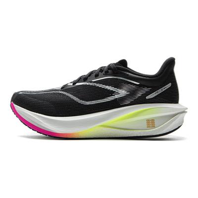 Li Ning Feidian 5 Challenger Tecnología Ultraligera Parte Superior de Malla Amortiguación Profesional Zapatillas de Running para Mujer Zapatillas de Running Negras ARMV002-3