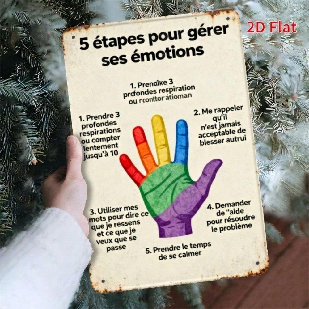 

Emotional Management 5 Steps Metal Poster Wall Decor for Home Garage