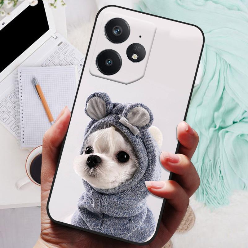 Pro Realme Neo7 Pouzdro Měkký Silikonový Kryt Černý Nárazník TPU Pro Realme Neo 7 Pouzdro Neo7 5G Funda Pouzdra na Telefon Matný Zadní Kryt