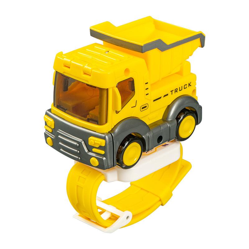 Engineering Vehicle Toy With Spin Top Watch For Preschool Kids