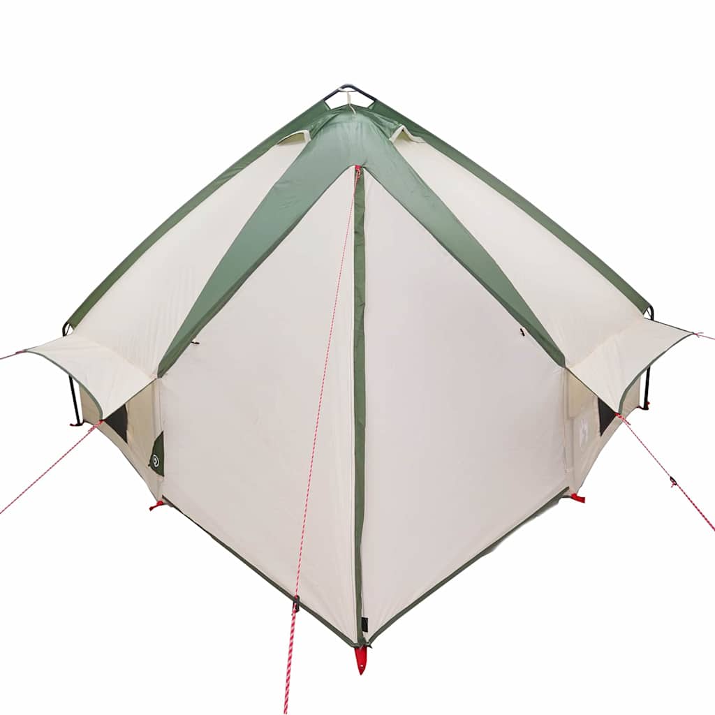 Teepee Tent for 8 People Green and White 490 x 410 x 210 cm