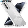 KEYSION Transparent Case for Samsung A16 5G Soft TPU+PC Anti-slip HD Clear Shockproof Phone Cover for Galaxy A24 A04S