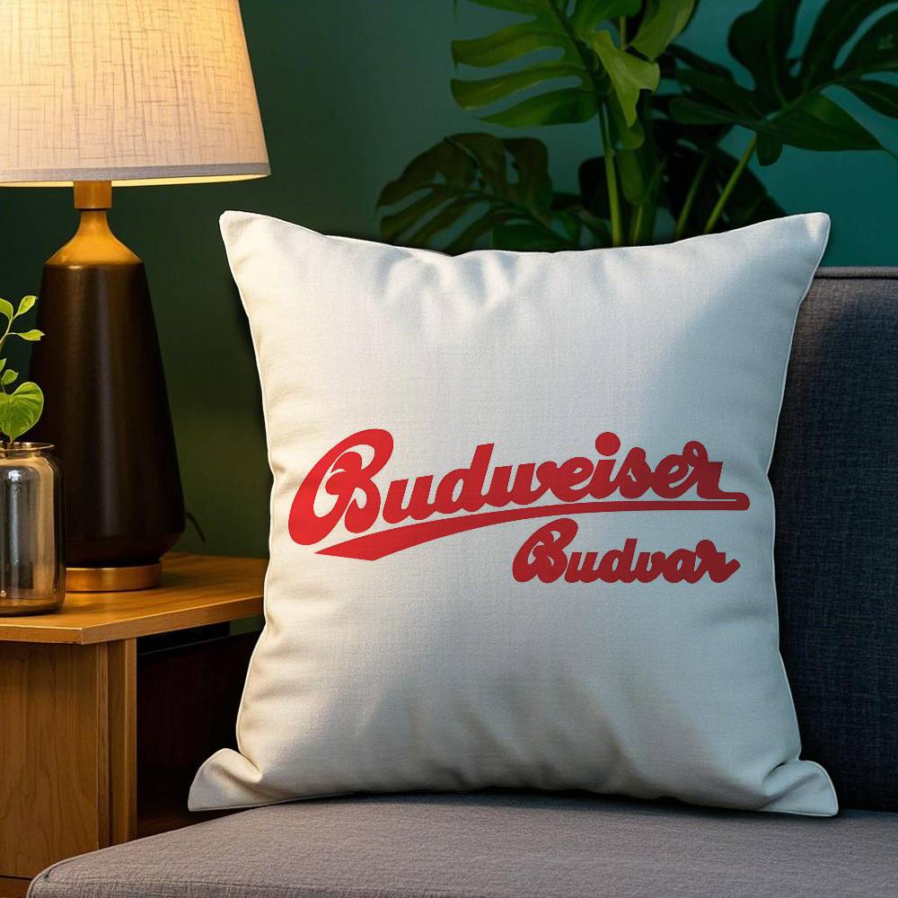B-Budweiser B-Budvar Tschechischer Kissenbezug Sofa Wohnzimmer Schlafzimmer Beidseitiger Druck Quadratisches Kissen Nickerchenkissen Kissenbezug