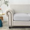 Sofa Seat Cover, Velvet, Light Gray 50-65Cm