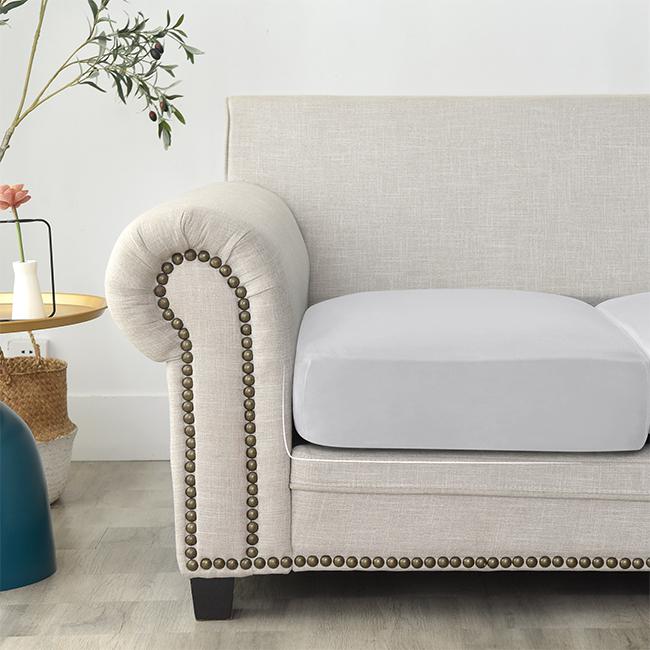 Sofa Seat Cover, Velvet, Light Gray 50-65Cm