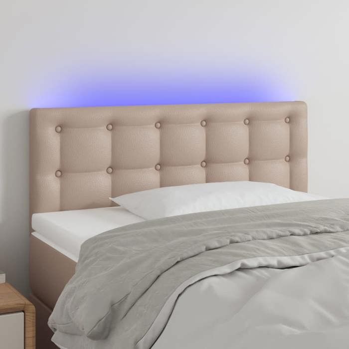 VidaXL LED Headboard Bedroom Furniture Single Bed Accessory Headboard Interior Cappuccino 3121689