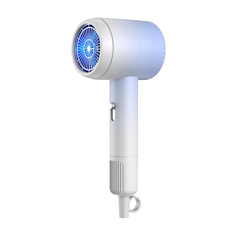Compact Blue Light Hair Dryer for Dorms - Portable & Quick Dry