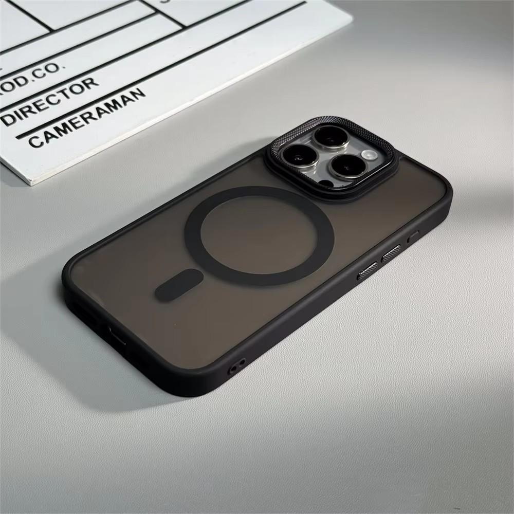

Розкішний захисний чохол Spiricle для камери iPhone 15 16 Pro Max 16 Чохли Magsafe для iPhone 14 12 11 13 17 Pro Max Матовий чохол For iPhone 14 Pro чорний