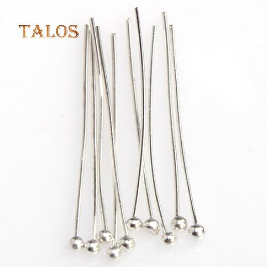 100Pcs Silvery Color Tone Ball End Pins Jewelry Making Findings DIY Crafts Headpins Accessories