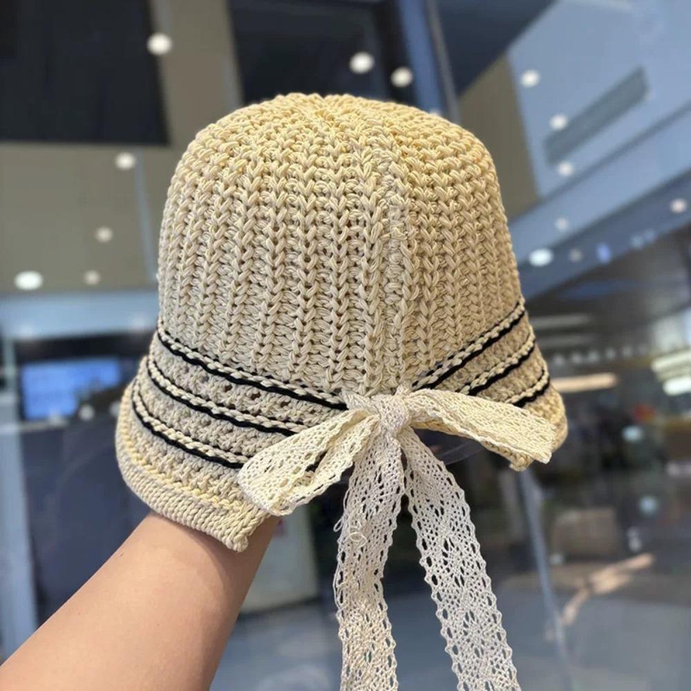 

Portable Lace Womens Fisherman Hat Adjustable Wide Brim Bucket Cap Anti UV Bucket Hat Outdoor Holiday