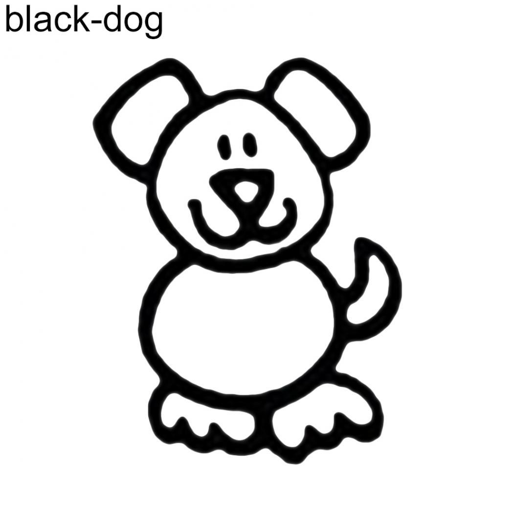 

Забавная фигурка члена семьи, собака, кошка, декор автомобиля, наклейка, наклейка для окна, двери