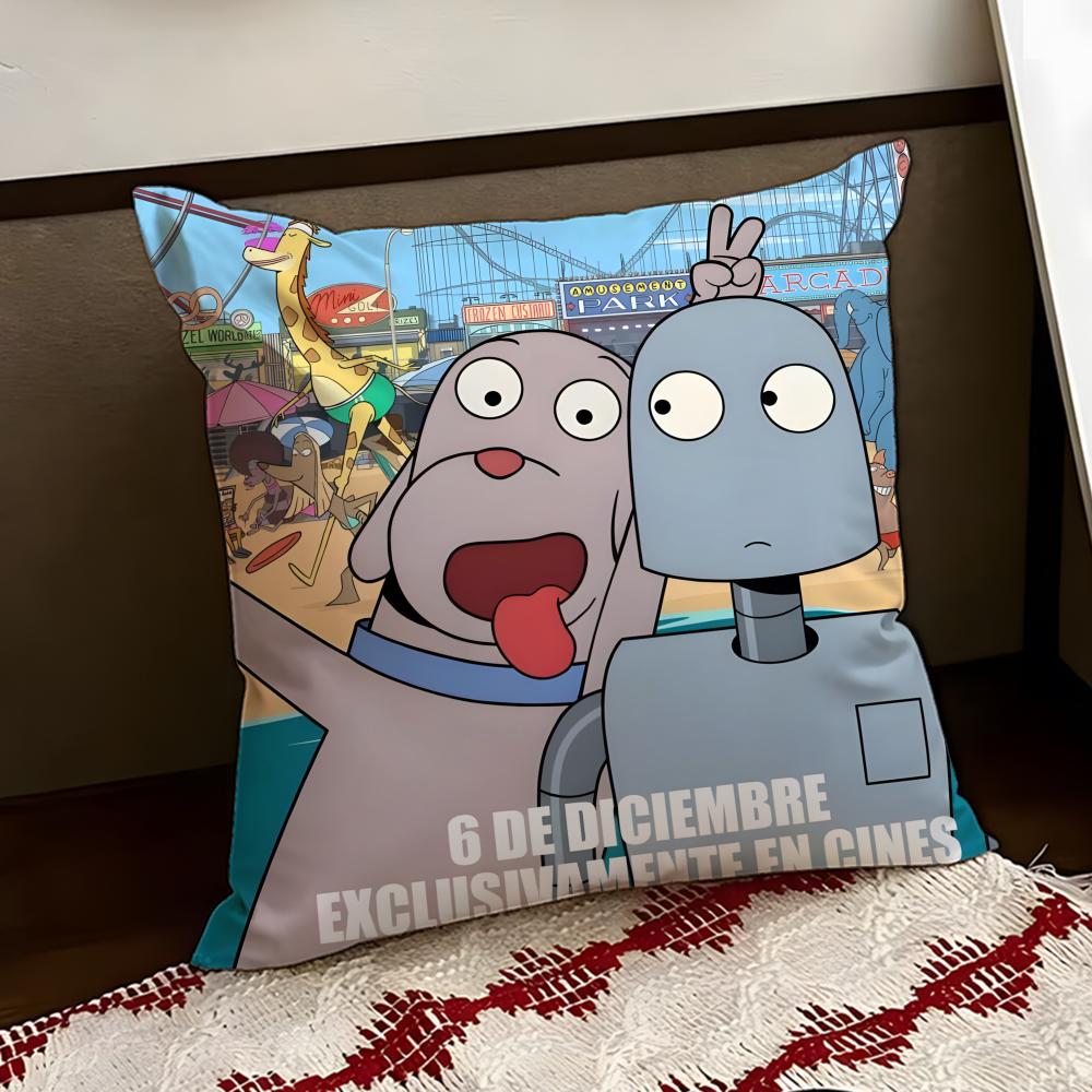 Anime RRobot DDreams Cushion Cover Reversible Soft Durable Pillow Cover Home  Car MultiScene Use for Daily Comfort