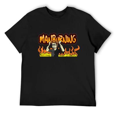 ManBurning jest ZŁY z KOSZULKĄ z LOGO Bluzka Męska koszulka szybkoschnąca oversize koszulki męskie ubrania dla mężczyzn