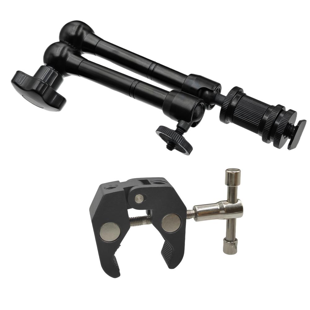 

11-дюймовый металлический шарнирный кронштейн Magic Arm с суперзажимом для различных экшн-камер, зеркальных фотоаппаратов, ЖК-мониторов, светодиодных фонарей, аксессуар для мобильного телефона