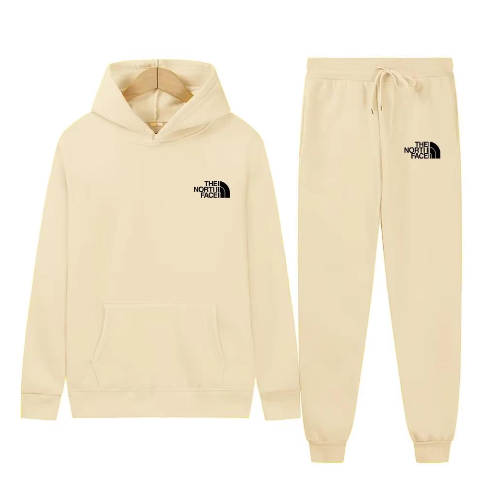 Men's Casual Sportswear Set - Trendy Letter Print Hoodie Pullover