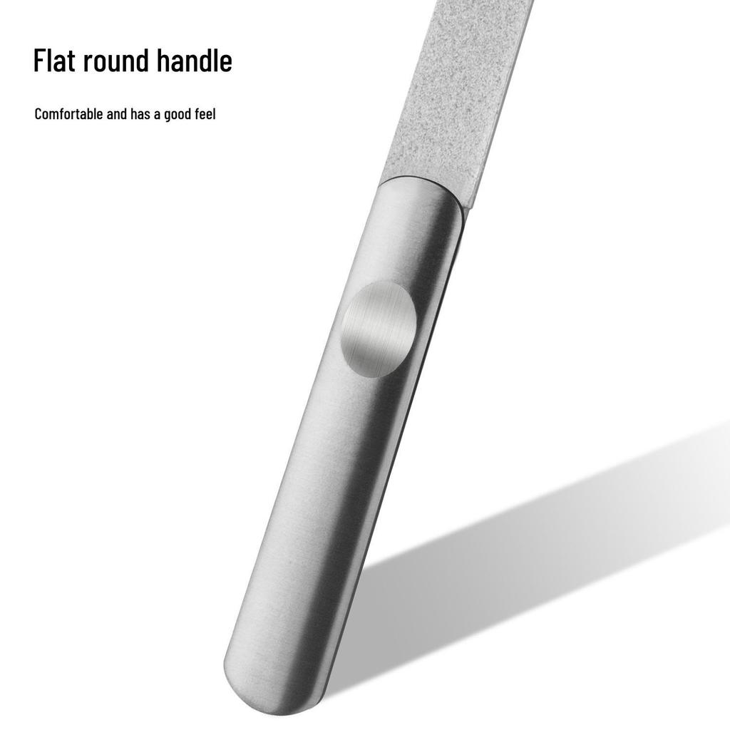 Stainless Steel Nail File & Buffer - Manicure Sanding Tool for Nail Groove & Repair